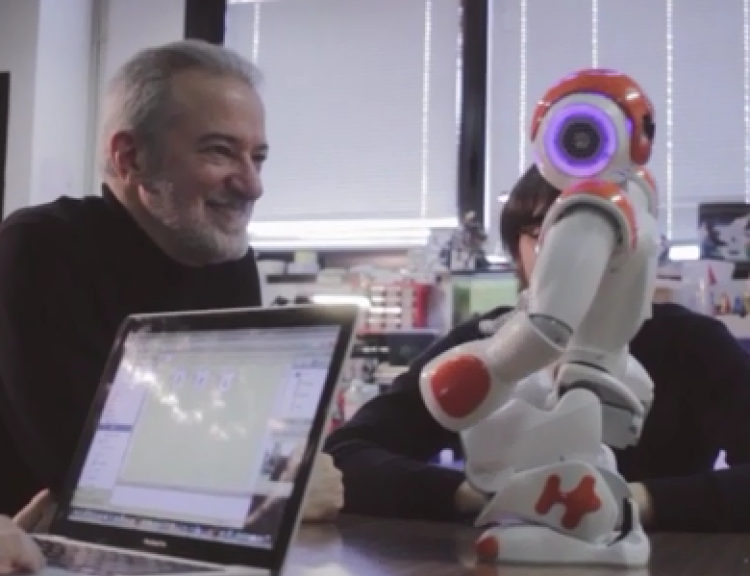 veruggio e robottino 1744032819318 1744032887.png incontro robotica e intelligenza artificiale a due passi dalla fantascienza 